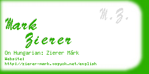 mark zierer business card